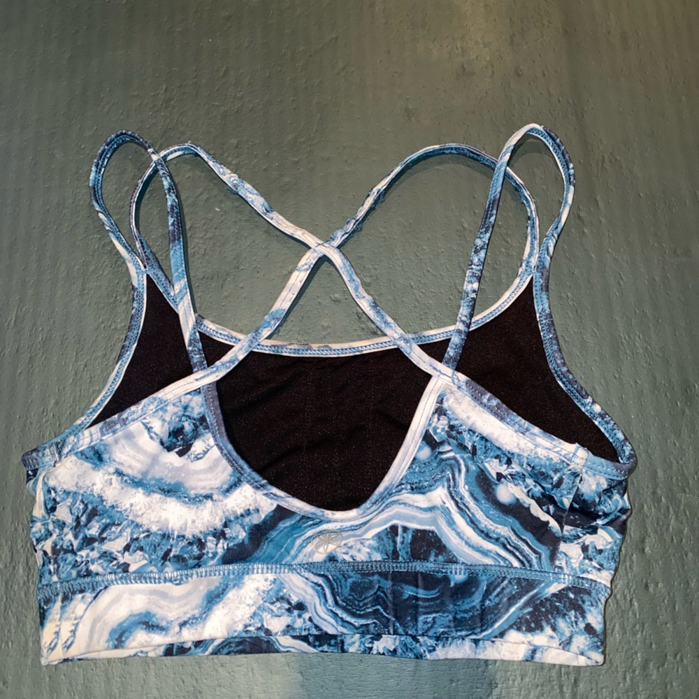 GAIAM strappy back bra XS tie die swirl